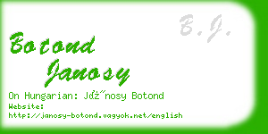 botond janosy business card